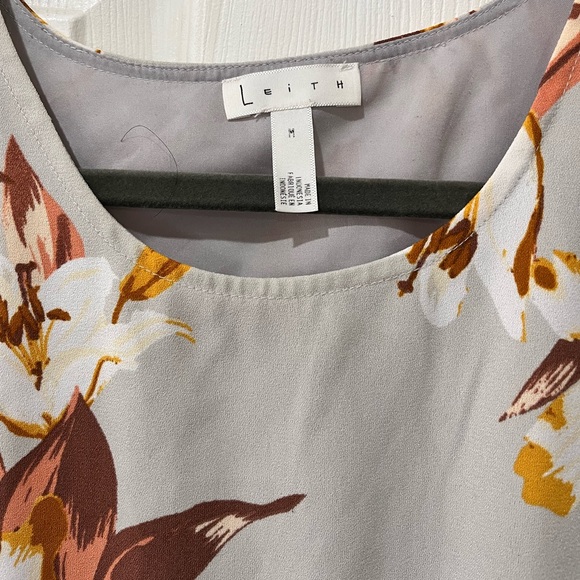 Sleeveless Midi Floral Gray Dress - Picture 2 of 3